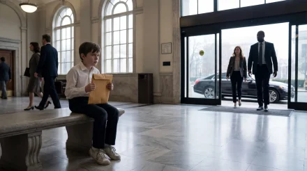 Un niño que llevaba zapatos de $2 fue enviado a “sentarse en la esquina” — pero cuando su tío entró, todo el banco quedó en completo silencio. 👉 Historia completa en los comentarios.