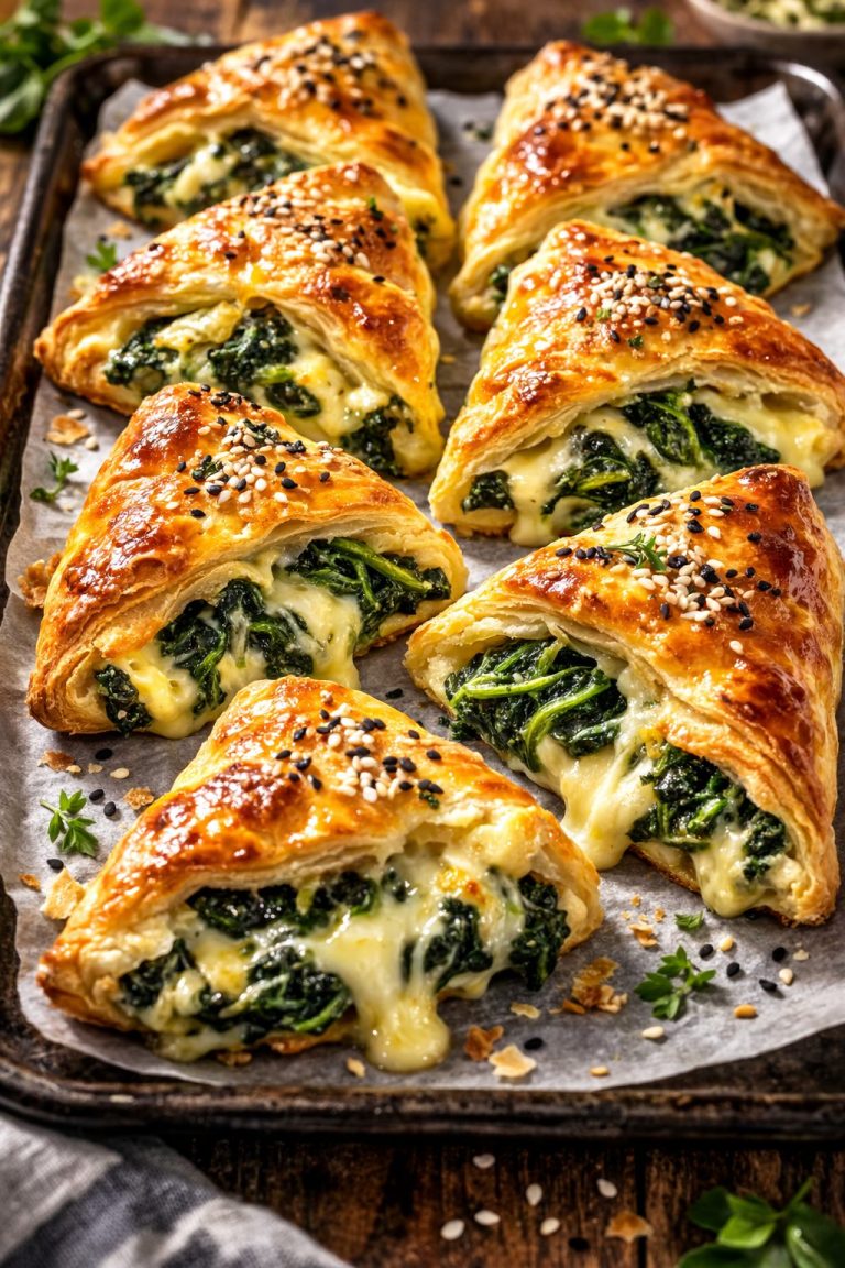 Triangulitos de espinaca y queso ¡Súper fácil!