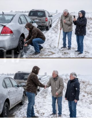 Ayudé a una pareja de ancianos que tuvo una rueda pinchada en la carretera: una semana después mi vida cambió por completo.