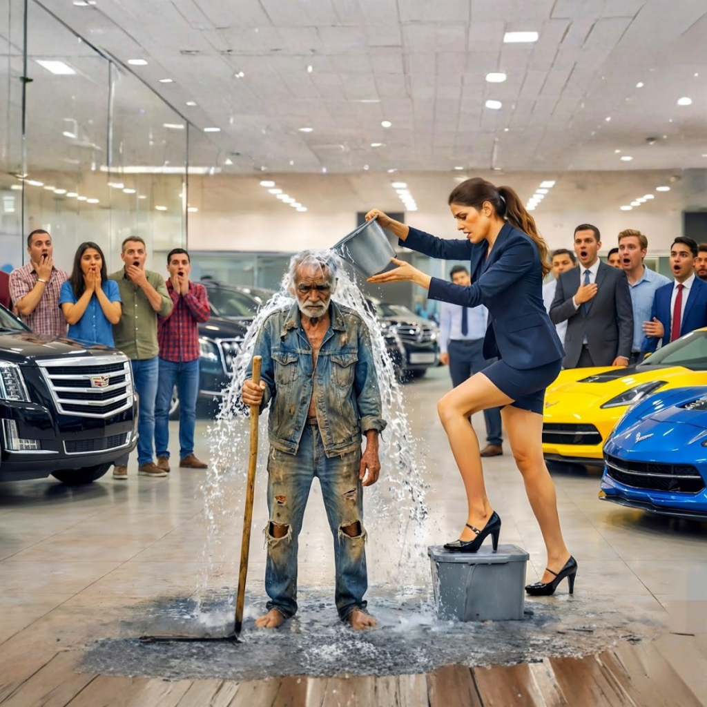 Ella le echó agua a un mendigo… ¡Al día siguiente, él compró el concesionario de coches!
