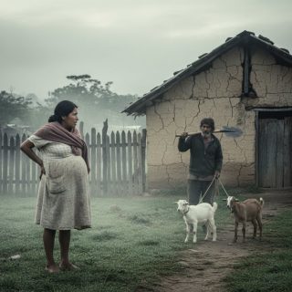 Sola, con siete meses de embarazo y en un cerro olvidado de Chiapas , creí que ese cascarón sería mi ruina… hasta que vi subir a un extraño con dos cabras.
