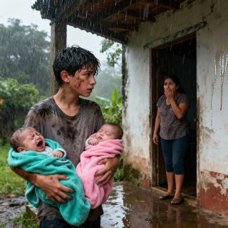 LO SIENTO, MAMÁ, NO PODÍA DEJARLOS —dijo mi hijo de 16 años, entrando en la habitación con dos bebés recién nacidos en los brazos.