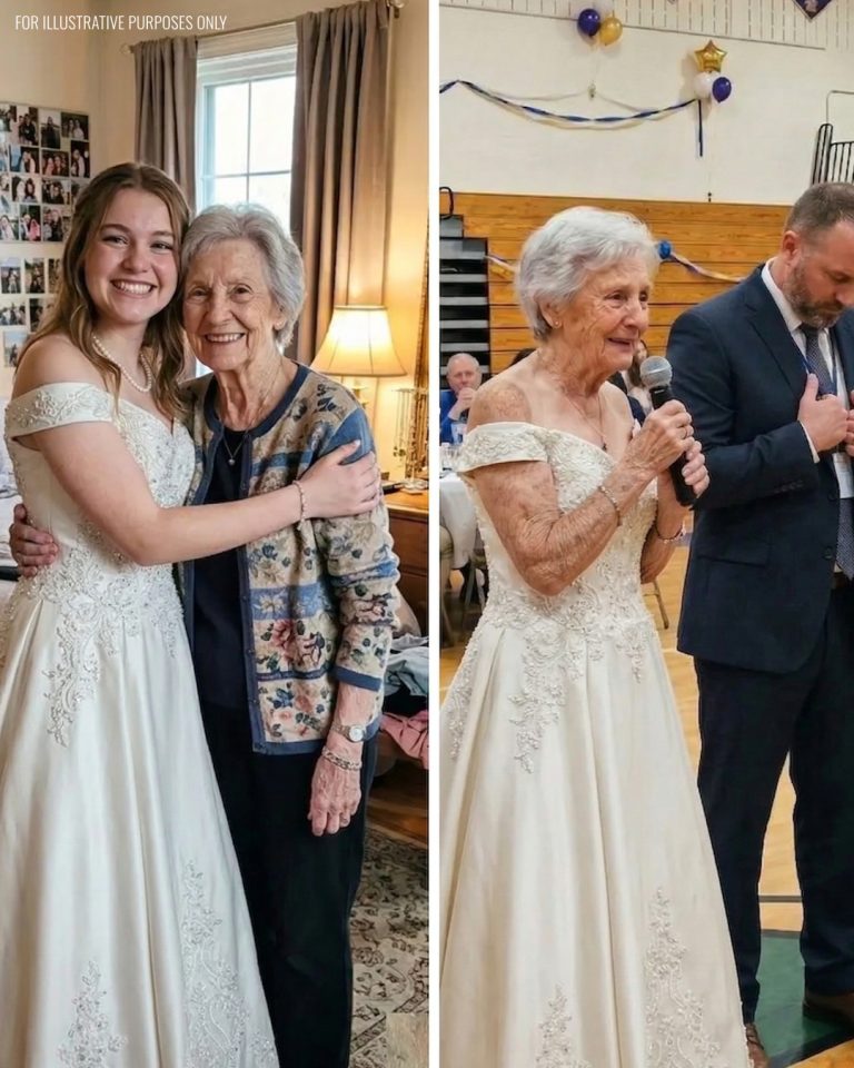 Me puse el vestido de graduación de mi difunta nieta para su fiesta de graduación – Pero lo que ella había escondido dentro me hizo tomar el micrófono