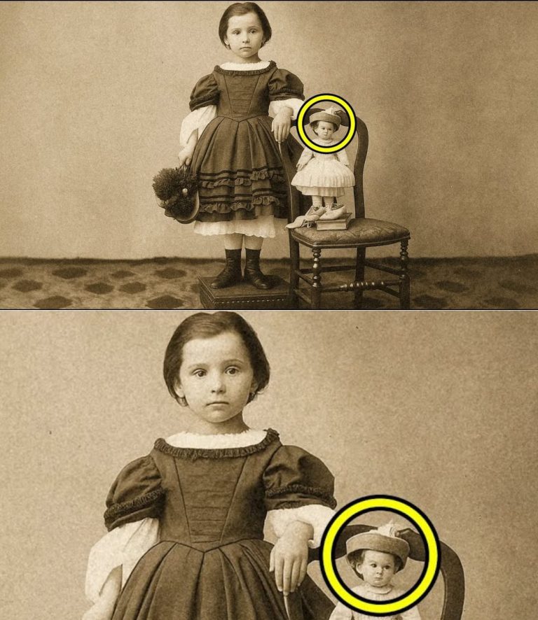 Una bambina posa per una foto con una bambola: 100 anni dopo, gli esperti impallidiscono ingrandendo l’immagine!