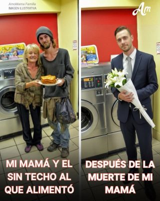 Cada Navidad, mi mamá le daba de comer a un hombre sin hogar en nuestra lavandería local – Pero este año, verlo lo cambió todo