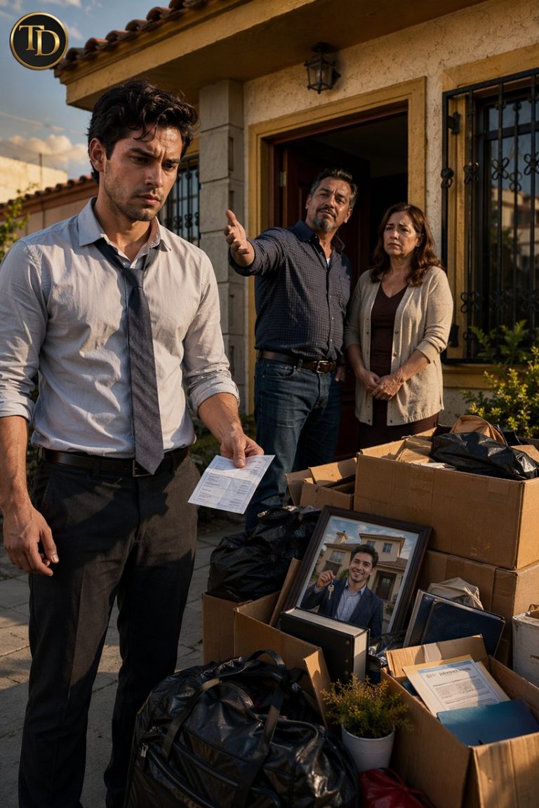 EL NUEVO ESPOSO DE MI MADRE ME CORRIÓ DE LA CASA QUE YO COMPRÉ Y ME DIJO: “LÁRGATE… ESTE ES NUESTRO ESPACIO. TÚ PUEDES PAGARTE UN CUARTO”. OLVIDÓ UN PEQUEÑO DETALLE: LAS ESCRITURAS ESTABAN A MI NOMBRE