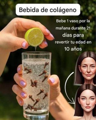 Bebida de colágeno con clavo y limón: piel radiante y sin arrugas.  Para seguir recibiendo mis recetas, solo di algo … ¡Gracias!