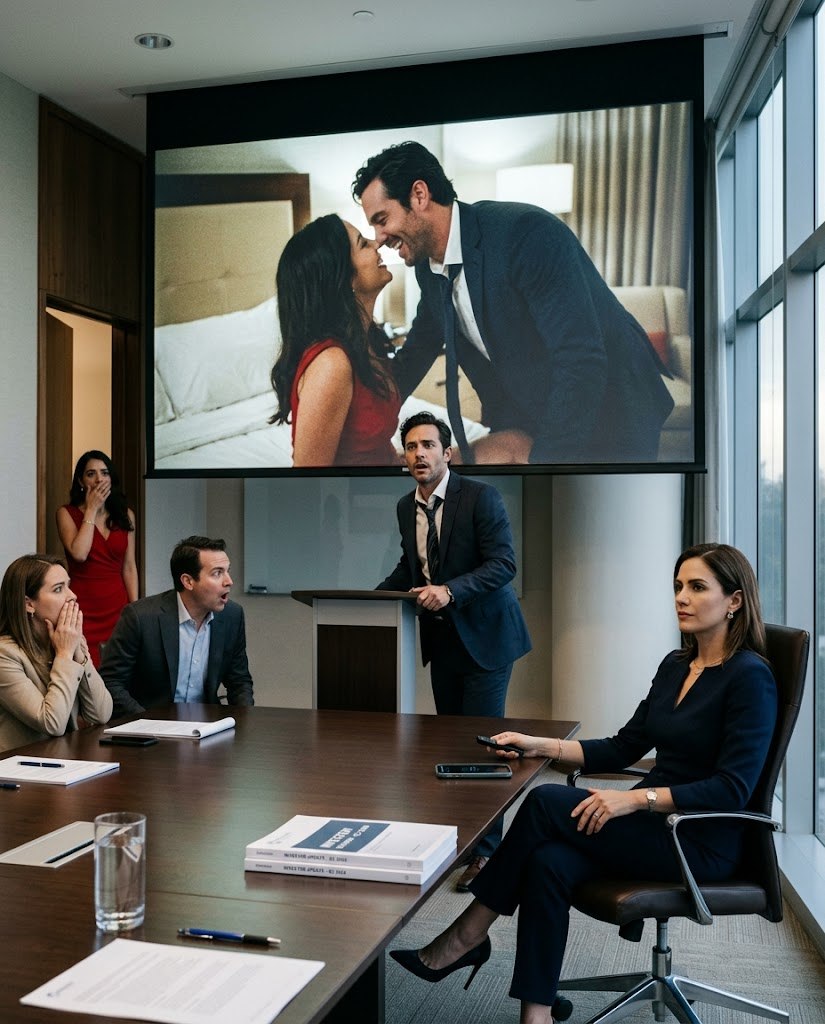 La pantalla se encendió en la junta de mi esposo… y el verdadero escándalo apenas empezaba-iwachan