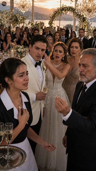 ME OBLIGARON A TRABAJAR COMO UNA SIMPLE MESERA PARA SERVIR VINO EN UNA BODA VIP. PERO AL LLEGAR AL SALÓN, EL MUNDO SE ME VINO ABAJO AL DESCUBRIR QUE EL NOVIO ERA MI PROPIO ESPOSO. Y CUANDO APARECIÓ EL PADRE BILLONARIO DE LA NUEVA NOVIA, LO QUE OCURRIÓ DESPUÉS DESTRUYÓ PARA SIEMPRE SU CODICIA.