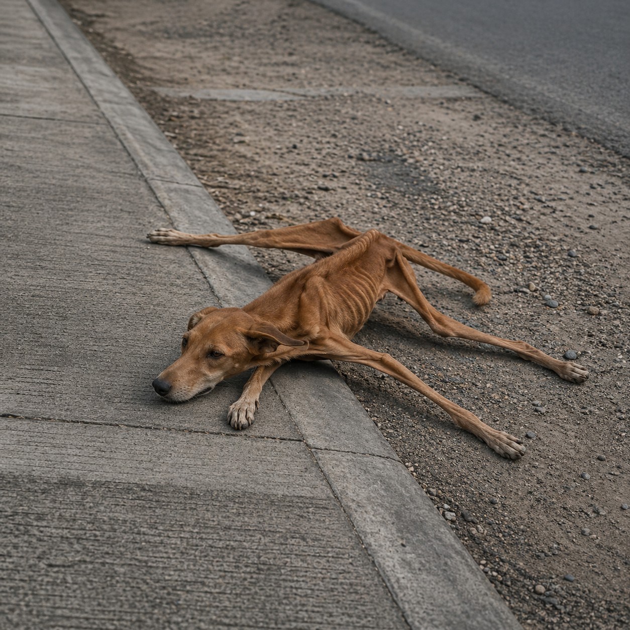 Nadie se detuvo por el perro que agonizaba junto a la acera…-tuan
