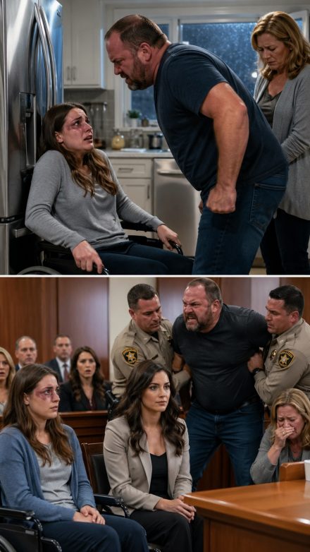 MY STEPDAD SMASHED MY DISABLED SISTER INTO THE FRIDGE, THEN BROKE HER NOSE WITH HIS KNEE. BLEEDING AND TREMBLING, SHE CRAWLED TO GRAB HER PHONE AND CALLED ME. I DROVE FIVE HOURS THROUGH A STORM. MY MOM SAID, ‘IT’S JUST A SCRATCH.’ WHAT HAPPENED AFTER… STILL HAUNTS ME