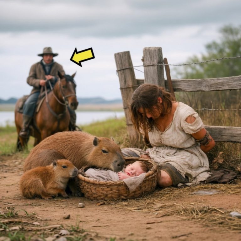 EL RANCHERO ENCONTRÓ UNA MADRE ATRAPADA EN LA CERCA… PERO EL BEBÉ NO ESTABA SOLO