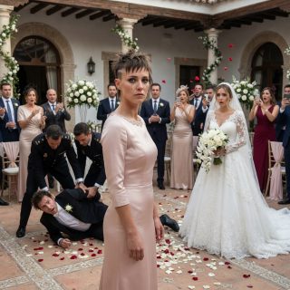 “Ponte un sombrero y no arruines la boda”, me dijo mi papá después de ayudar a destruir mi cabello; al día siguiente, el novio rico fue esposado frente a todos.