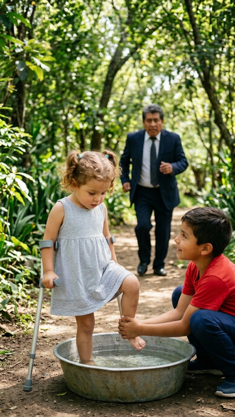 Voy a lavar los pies de tu hija y volverá a caminar: El millonario se burló pero minutos después quedó helado